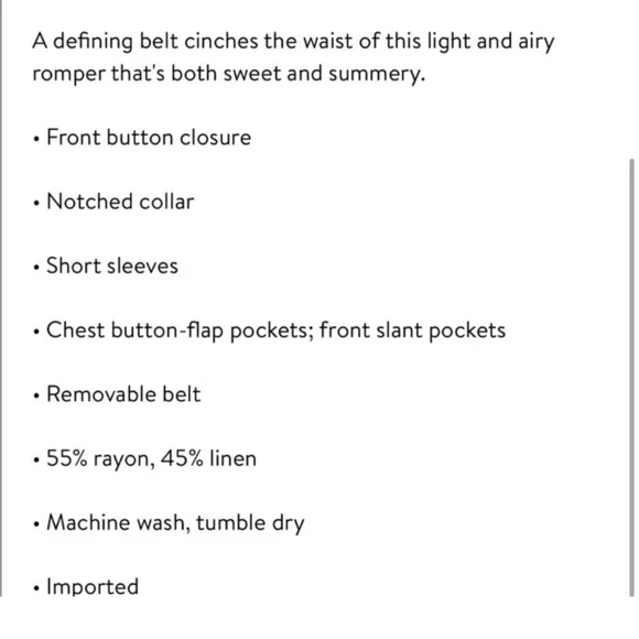 Rails Georgie Tie Waist Linen Romper in Stone - Picture 8 of 13